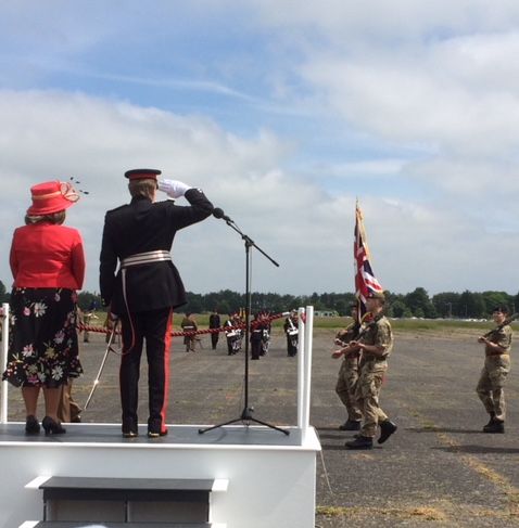 The Lord-Lieutenant Takes the Salute at Bassingbourn Barracks