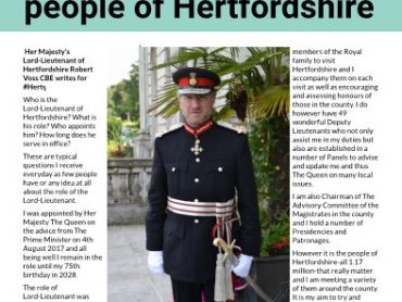 Lord Lieutenant writes for #HERTS June online Magazine