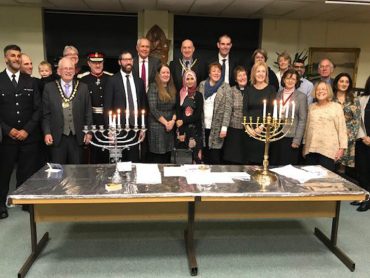 Lighting Chanukah Candles at Three Rivers / Northwood Synagogue
