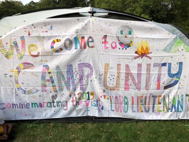 The Lord-Lieutenant visits Camp Unity