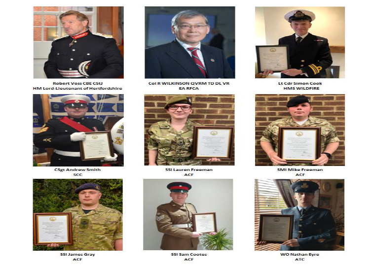 The Hertfordshire Lord-Lieutenant’s Meritorious Service Awards 2021