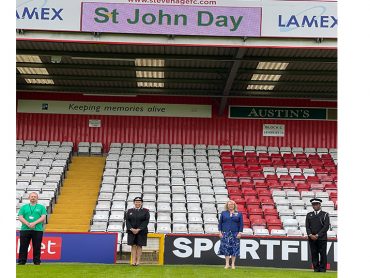 Sally Burton DL attends St John Day Celebrations in Stevenage