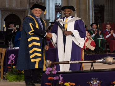 Luther Blissett DL receives an Honorary Doctor of Science