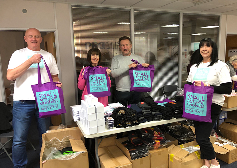 The Lord-Lieutenant Helps Small Acts of Kindness Pack Warm Winter Bags