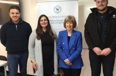 Jo Connell DL visits AVV Solutions to celebrate excellence in apprenticeships