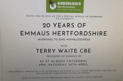 20th Anniversary of Emmaus Herts.