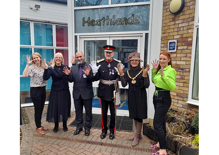 The Lord-Lieutenant visits Heathlands School for the Deaf
