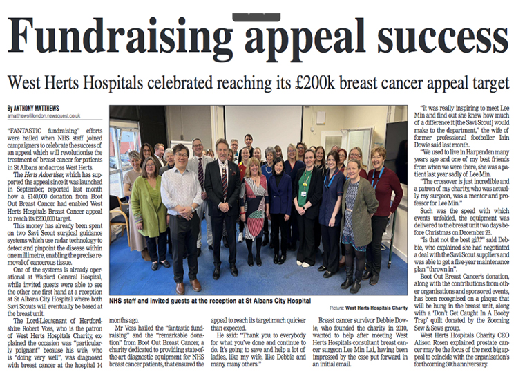 West Herts Hospital Fund Raising Success