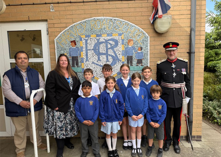 The Lord-Lieutenant visits Harvey Road Primary School