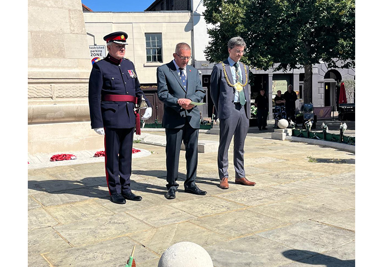 Royal British Legion Act of Remembrance for VJ Day in Hertford
